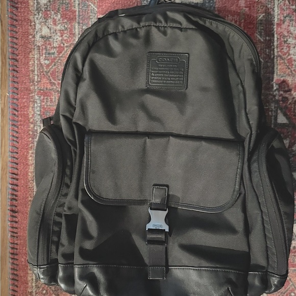Coach Voyager Backpack in Black Nylon & Leather - Picture 1 of 6